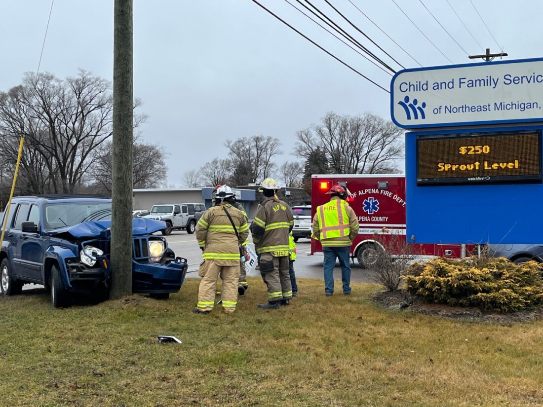 Car collides with utility pole in Alpena News, Sports, Jobs The